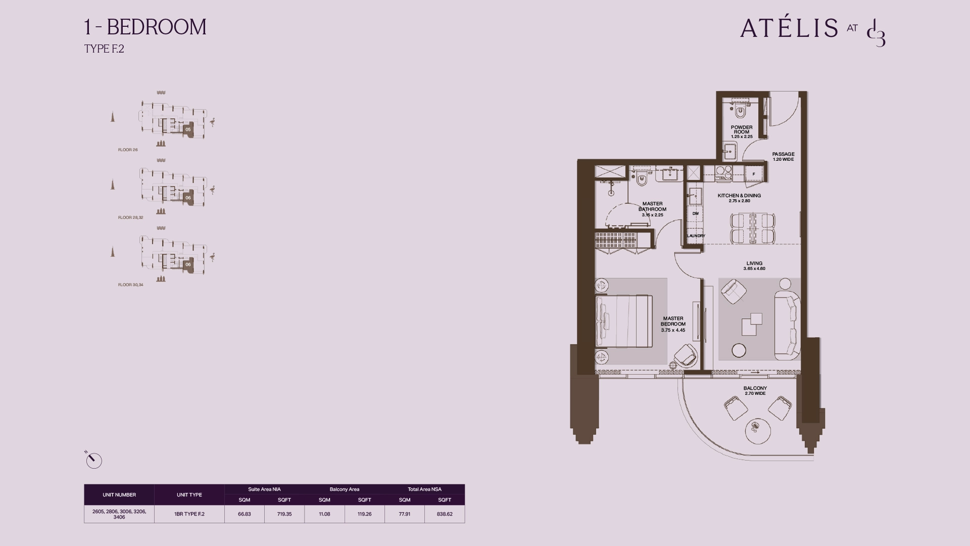1 BR - Type A